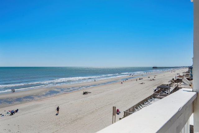 property view of water with a view of the beach