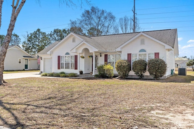 2029 Hawksmoor Dr, Conway, SC 29526 - single story home with an attached garage, roof with shingles, driveway, and a front yard