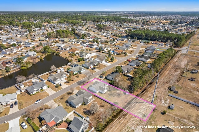 2029 Hawksmoor Dr, Conway, SC 29526 - bird's eye view with a residential view and a water view