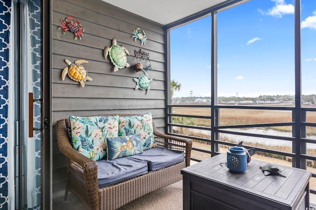 view of sunroom