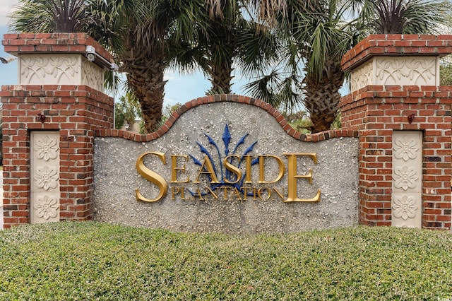 view of community sign