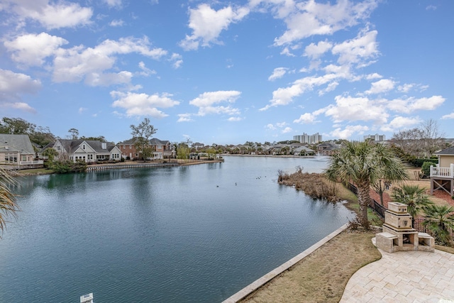 water view featuring a residential view