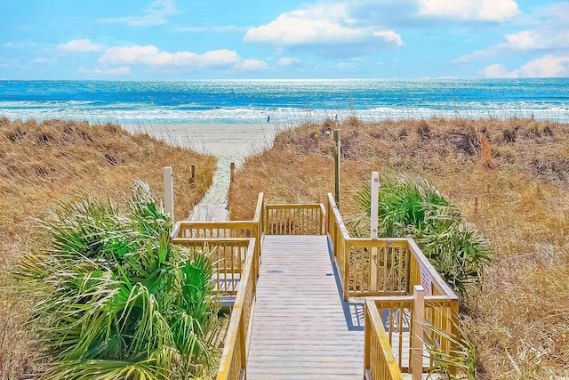 water view featuring a view of the beach