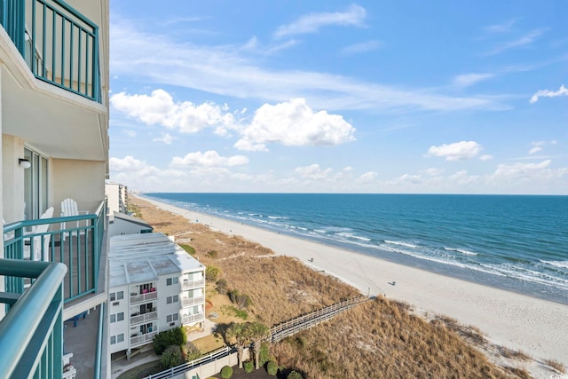 water view with a view of the beach