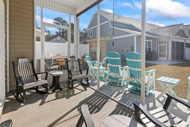 view of sunroom / solarium