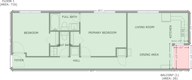 2710 S Ocean Blvd Unit 404, Myrtle Beach, SC 29577 - floor plan