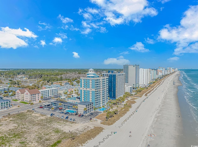 2710 S Ocean Blvd Unit 404, Myrtle Beach, SC 29577 - aerial view featuring a view of the beach and a water view