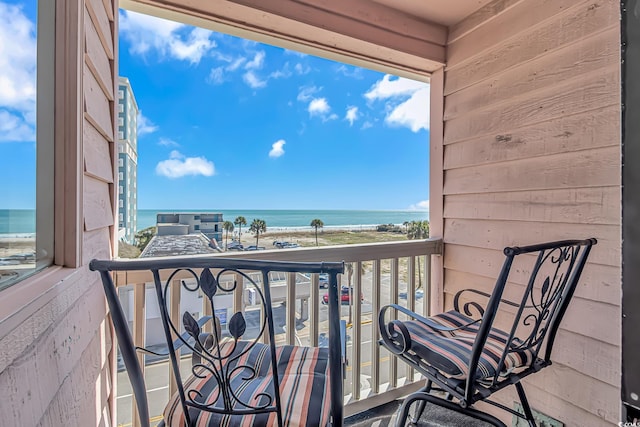 2710 S Ocean Blvd Unit 404, Myrtle Beach, SC 29577 - balcony with a beach view and a water view