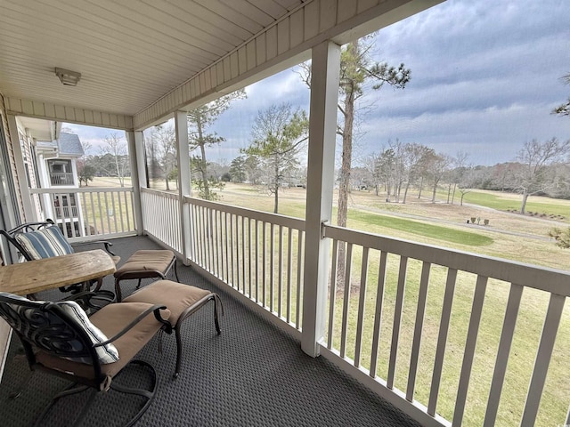 view of sunroom