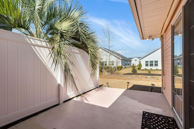 view of patio with fence