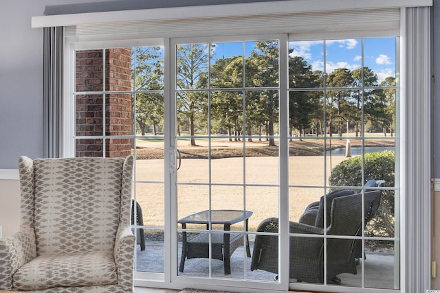 view of doorway to outside