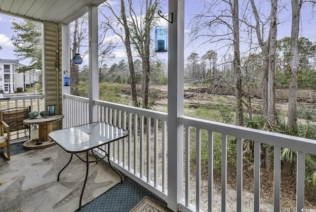 balcony with a porch