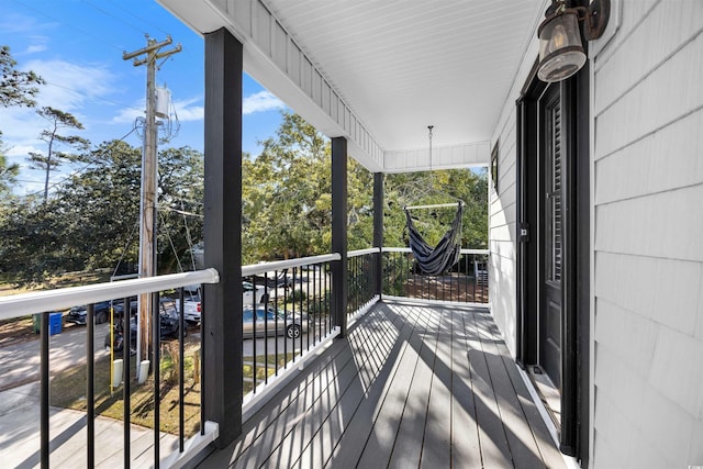 view of wooden deck