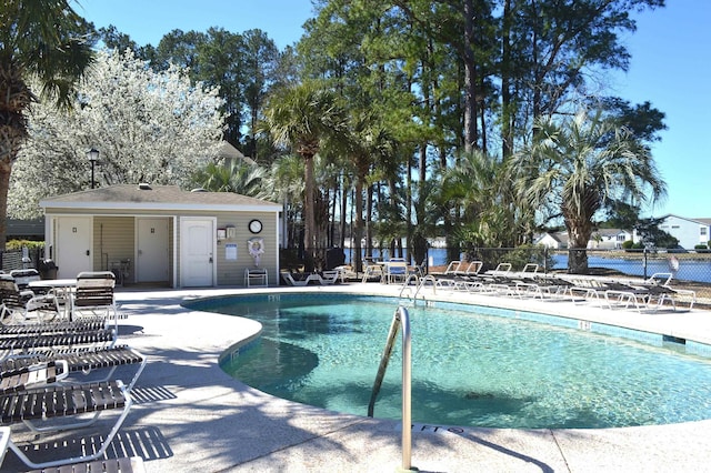 140 Spanish Oak Ct Unit 1, Surfside Beach, SC 29575 - community pool with fence and a patio area
