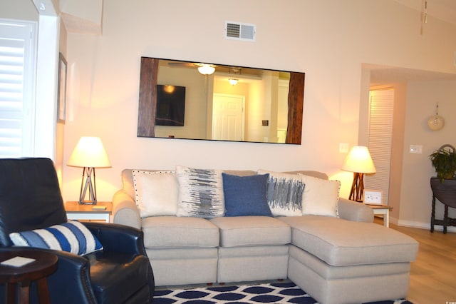 140 Spanish Oak Ct Unit 1, Surfside Beach, SC 29575 - living room with wood finished floors and baseboards