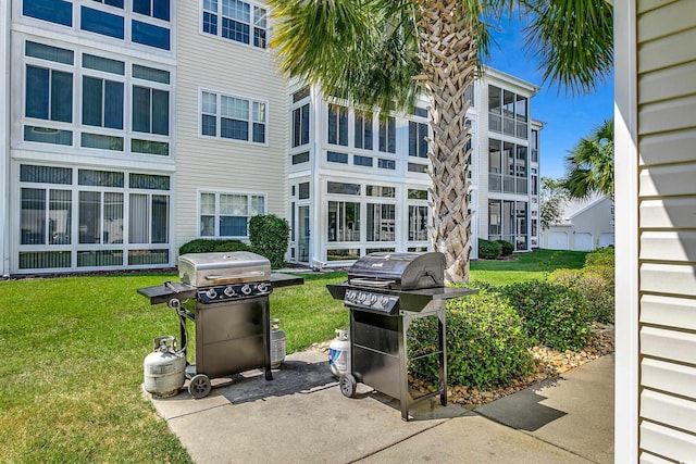 exterior space featuring a yard