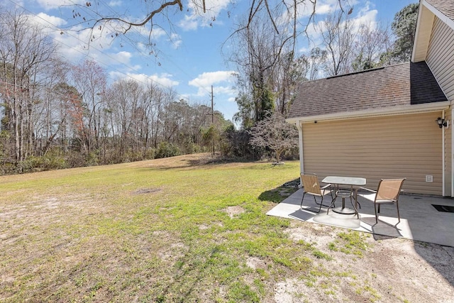 view of yard featuring a patio