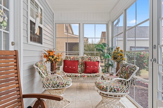 view of sunroom / solarium