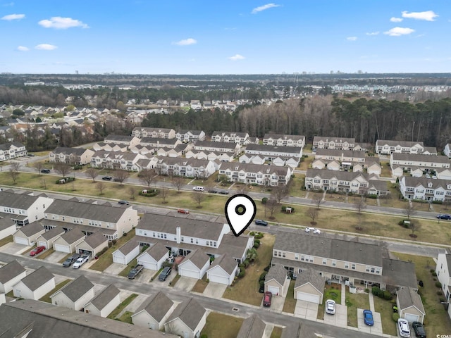 bird's eye view with a residential view