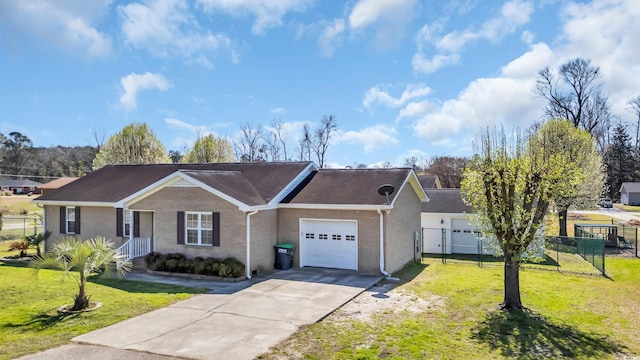 4938 Trooper Ln, Loris, SC 29569 - ranch-style house with a garage, concrete driveway, and stucco siding