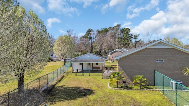4938 Trooper Ln, Loris, SC 29569 - view of yard featuring a wooden deck