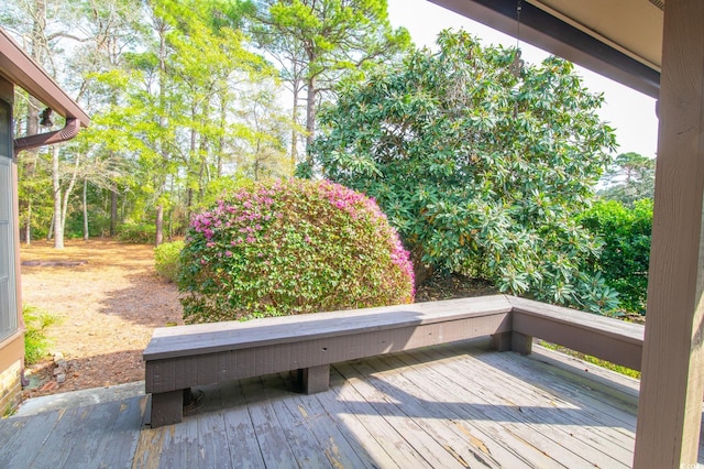 view of wooden terrace