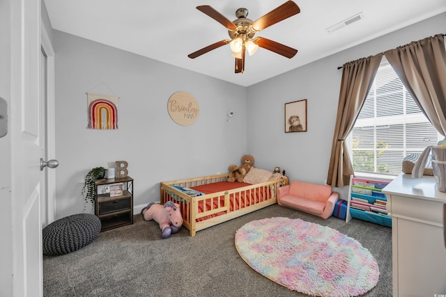 216 Camrose Way, Myrtle Beach, SC 29579 - carpeted bedroom with multiple windows and ceiling fan