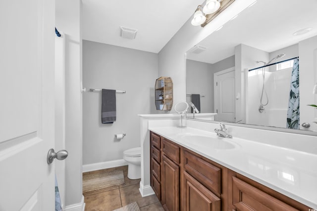 216 Camrose Way, Myrtle Beach, SC 29579 - bathroom with vanity, curtained shower, and tile patterned floors