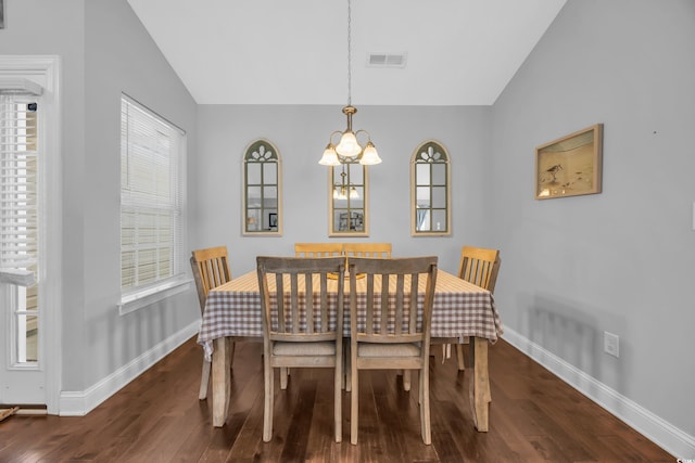 216 Camrose Way, Myrtle Beach, SC 29579 - dining area featuring vaulted ceiling, wood finished floors, and plenty of natural light