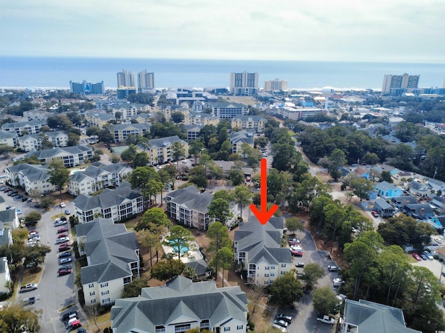 bird's eye view featuring a city view