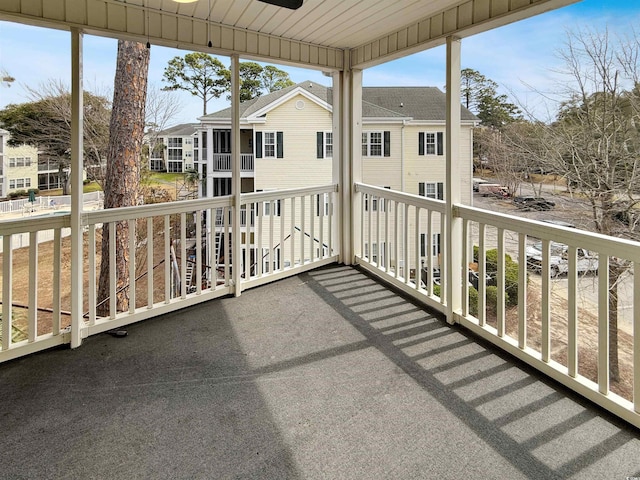 balcony featuring a residential view