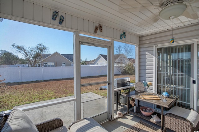 view of sunroom / solarium