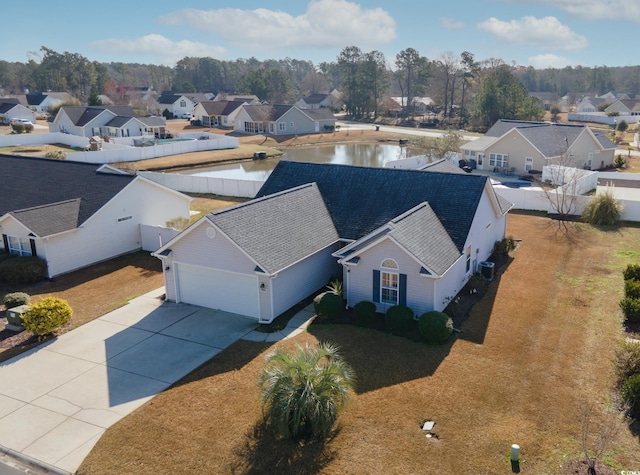 bird's eye view with a residential view