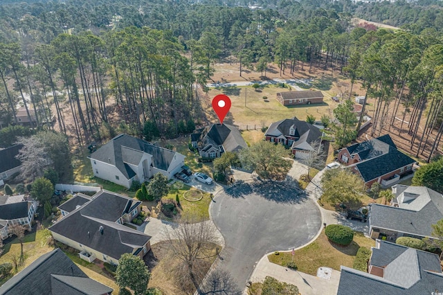 aerial view featuring a residential view