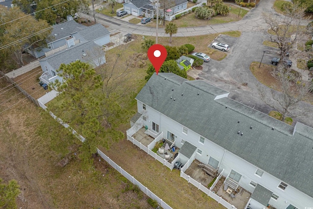 drone / aerial view featuring a residential view