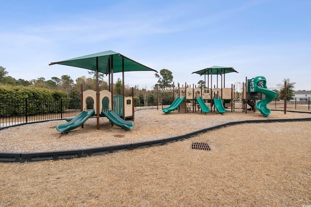 community play area featuring fence
