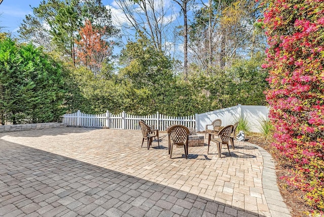 view of patio with fence private yard