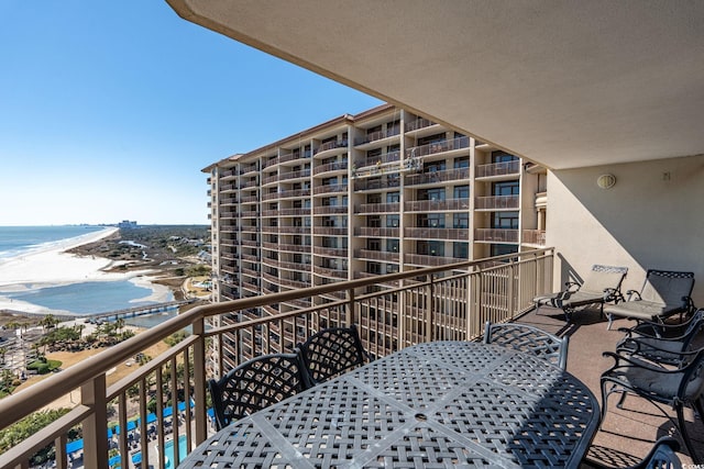 100 N Beach Blvd Unit 1608, North Myrtle Beach, SC 29582 - balcony with view of water and beach