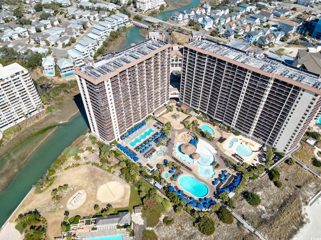100 N Beach Blvd Unit 1608, North Myrtle Beach, SC 29582 - bird's eye view of a pool area and a nearby body of water