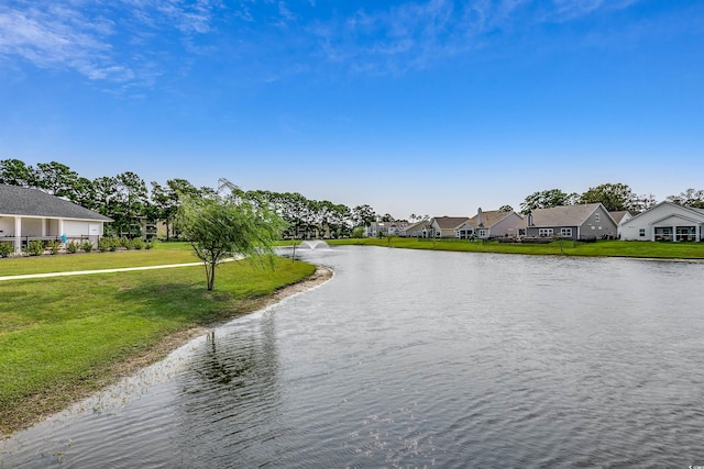 property view of water featuring a residential view