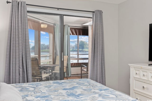 bedroom with access to exterior