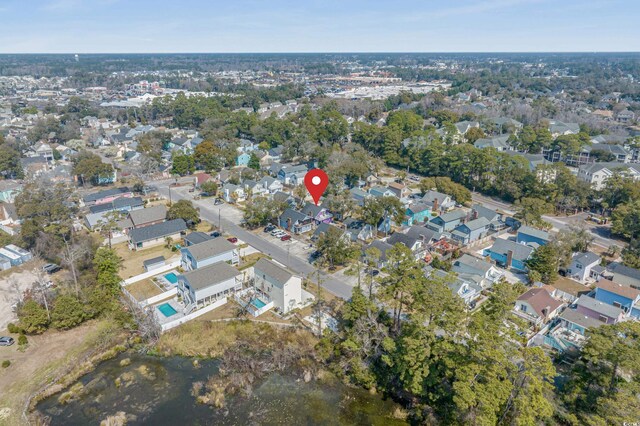 508-B Rosemary Ln, North Myrtle Beach, SC 29582 - aerial view of property's location with nearby suburban area