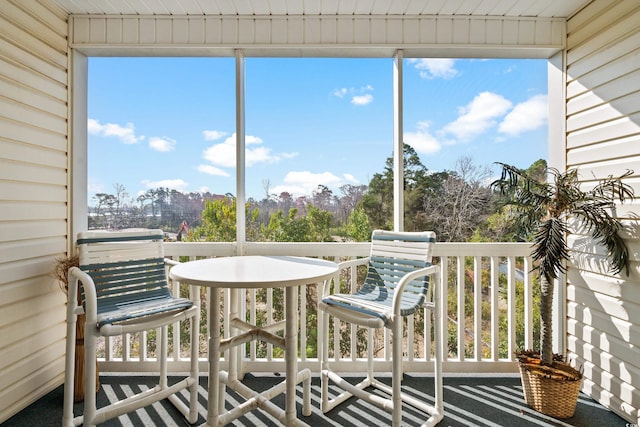 view of sunroom