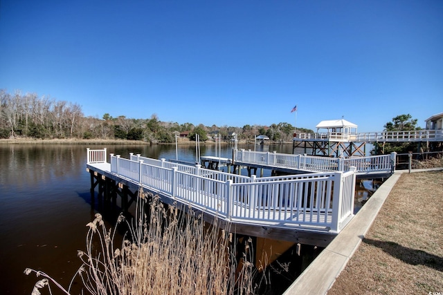 622 Lorenzo Dr Unit 622, North Myrtle Beach, SC 29582 - dock with a water view and boat lift