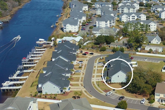 622 Lorenzo Dr Unit 622, North Myrtle Beach, SC 29582 - aerial view of property's location with a nearby body of water and nearby suburban area