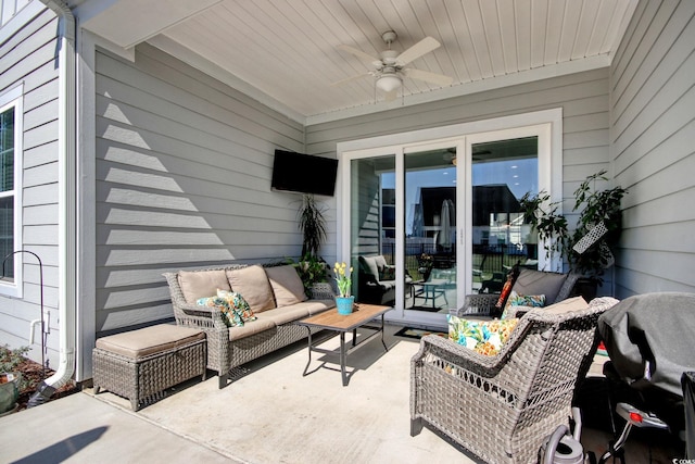 622 Lorenzo Dr Unit 622, North Myrtle Beach, SC 29582 - view of patio with outdoor lounge area and ceiling fan