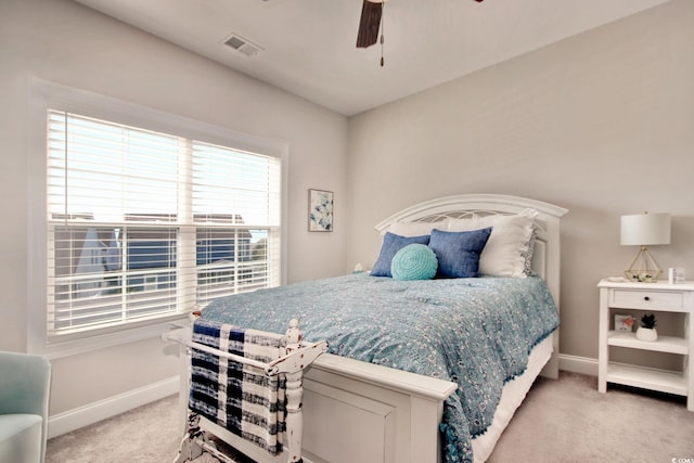 622 Lorenzo Dr Unit 622, North Myrtle Beach, SC 29582 - bedroom featuring light carpet and a ceiling fan