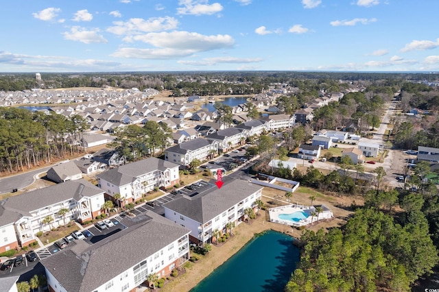 4142 Hibiscus Dr Unit 104, Little River, SC 29566 - aerial perspective of suburban area featuring a large body of water and a pool