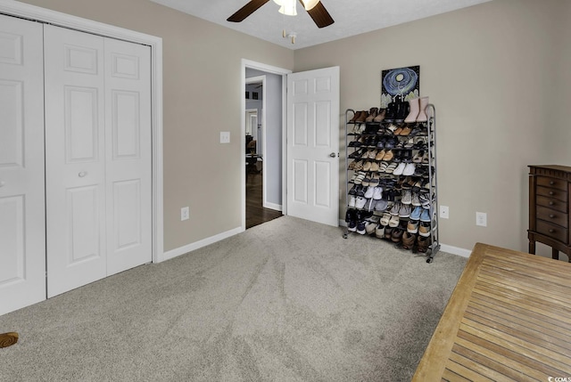248 Upper Saddle Cir, Conway, SC 29526 - carpeted bedroom featuring a ceiling fan and a closet