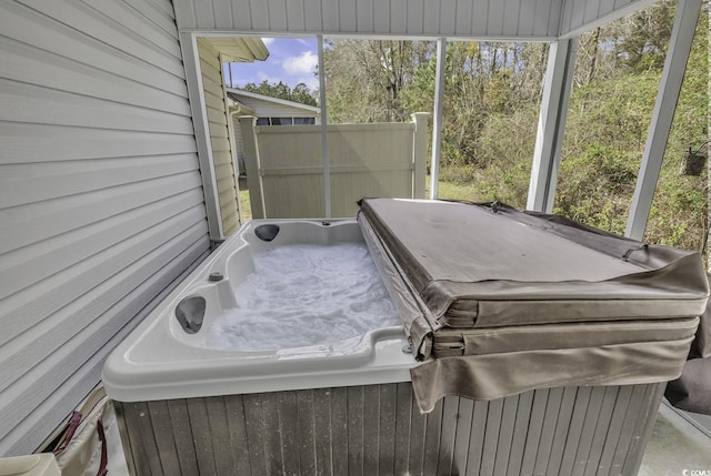 248 Upper Saddle Cir, Conway, SC 29526 - sunroom / solarium featuring a jacuzzi